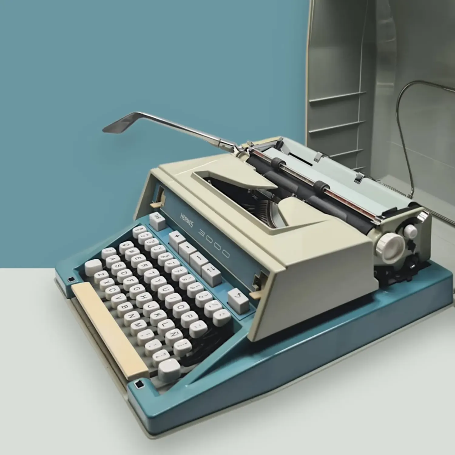 Hermes 3000 Typewriter, Rare Epoca Font, QWERTY, Serviced
