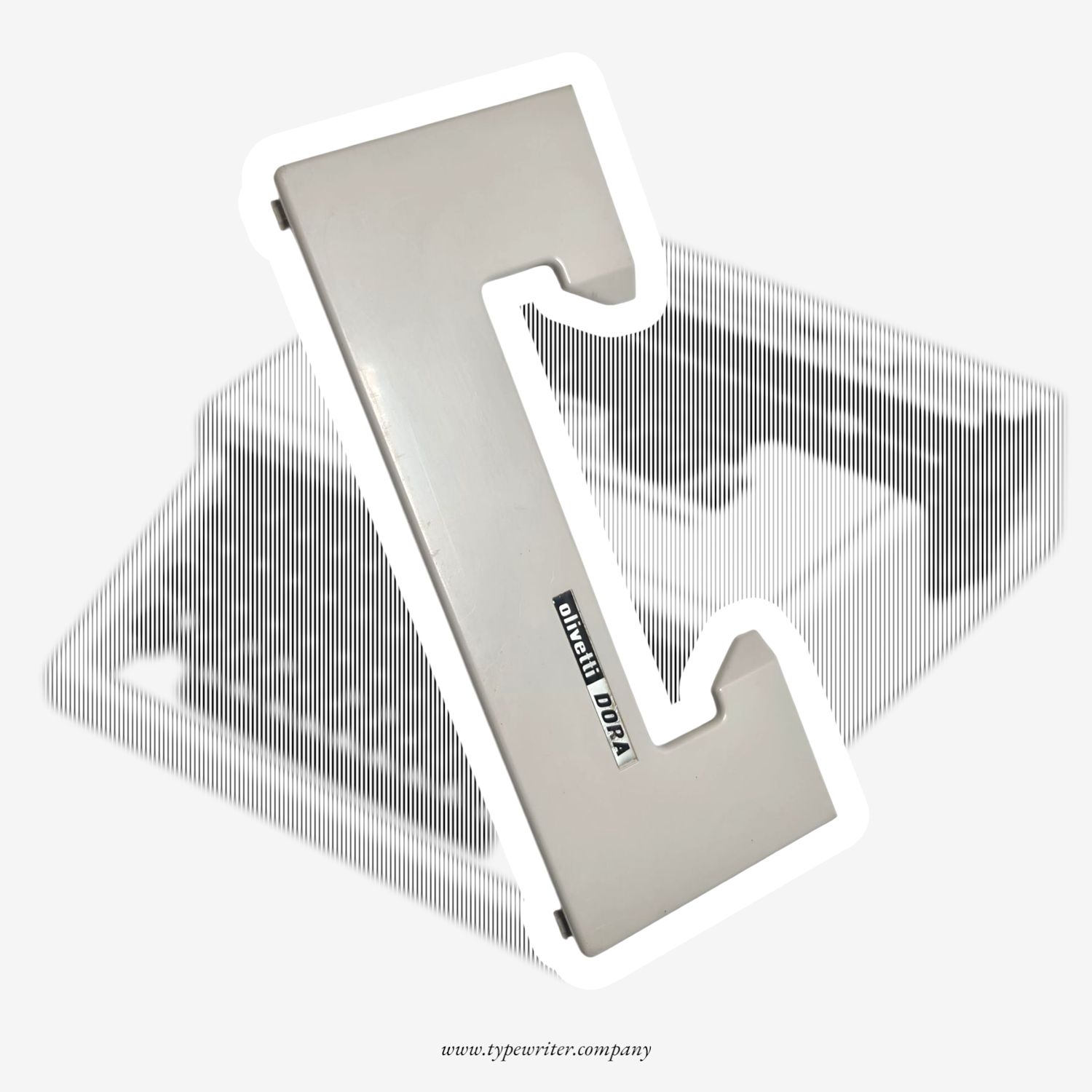 Olivetti Dora, Lettera 31, Grey Top Cover, Original Typewriter Spare Part