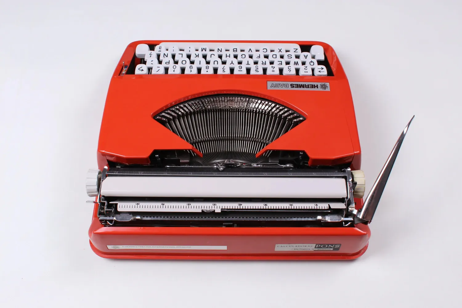 RESERVED FOR E. Hermes Baby Orange, Vintage Manual Typewriter, Serviced