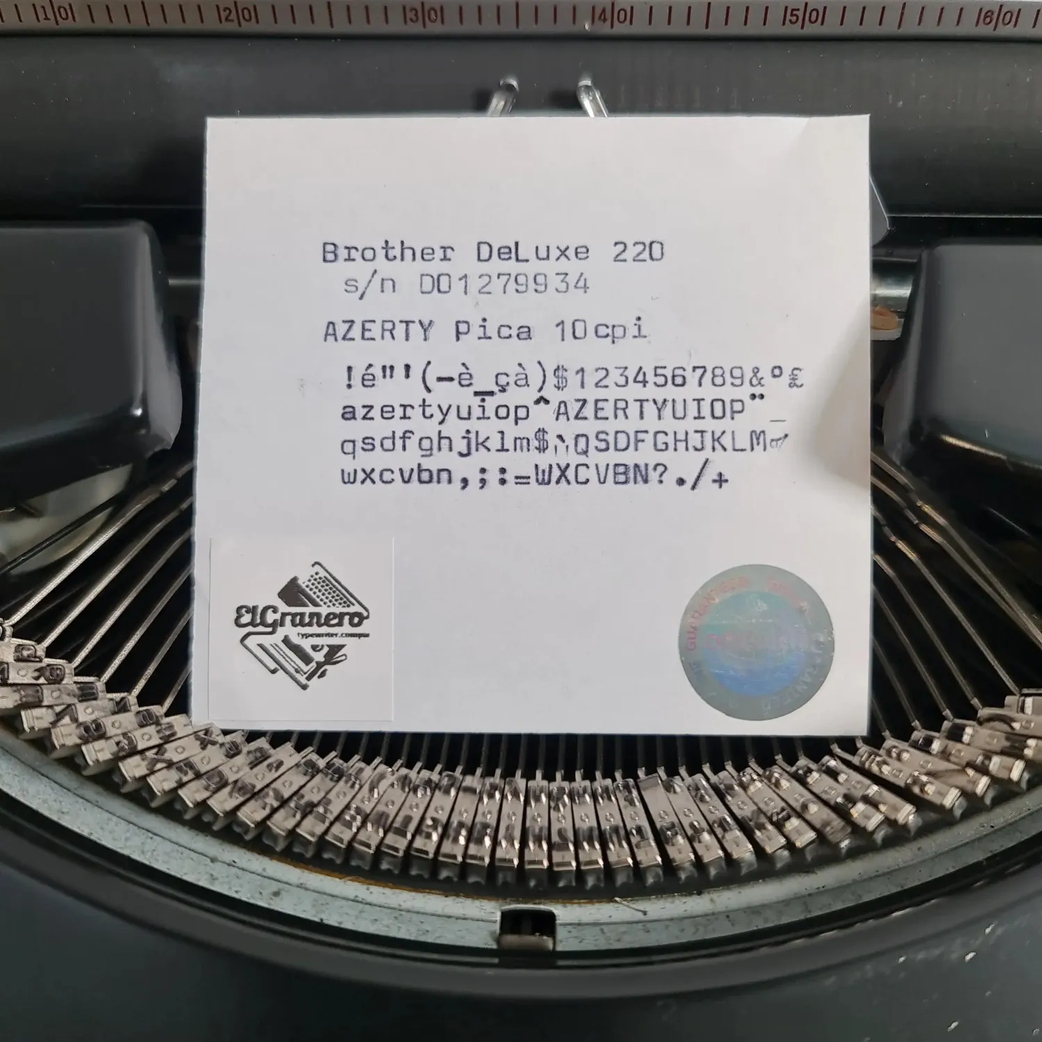 Brother DeLuxe 220, Black Manual Vintage Typewriter, Serviced