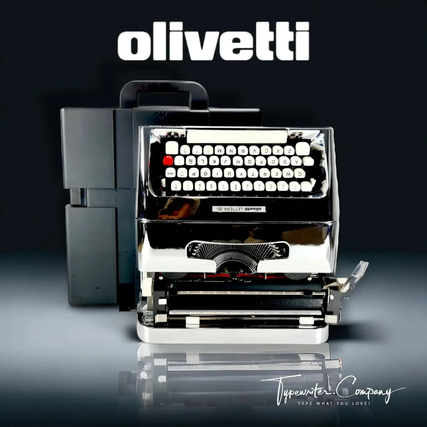 PRE-ORDER Olivetti Lettera 35 (Ltd.Edition 3 of 50) Chrome-Plated Typewriter