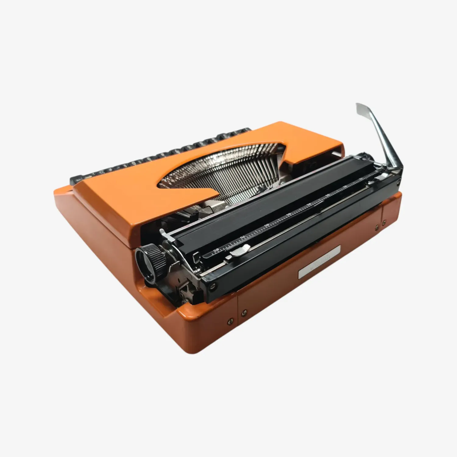 Sacys 280 De Luxe- Restored 1970s Portable Typewriter (QWERTY, Orange)