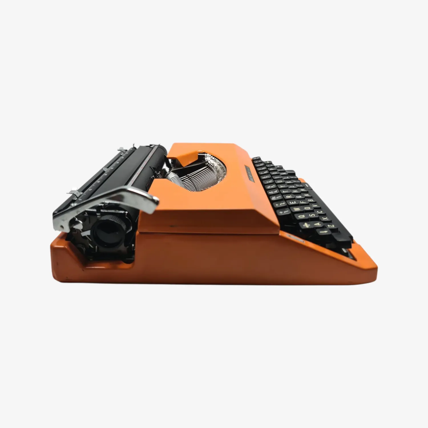 Sacys 280 De Luxe- Restored 1970s Portable Typewriter (QWERTY, Orange)