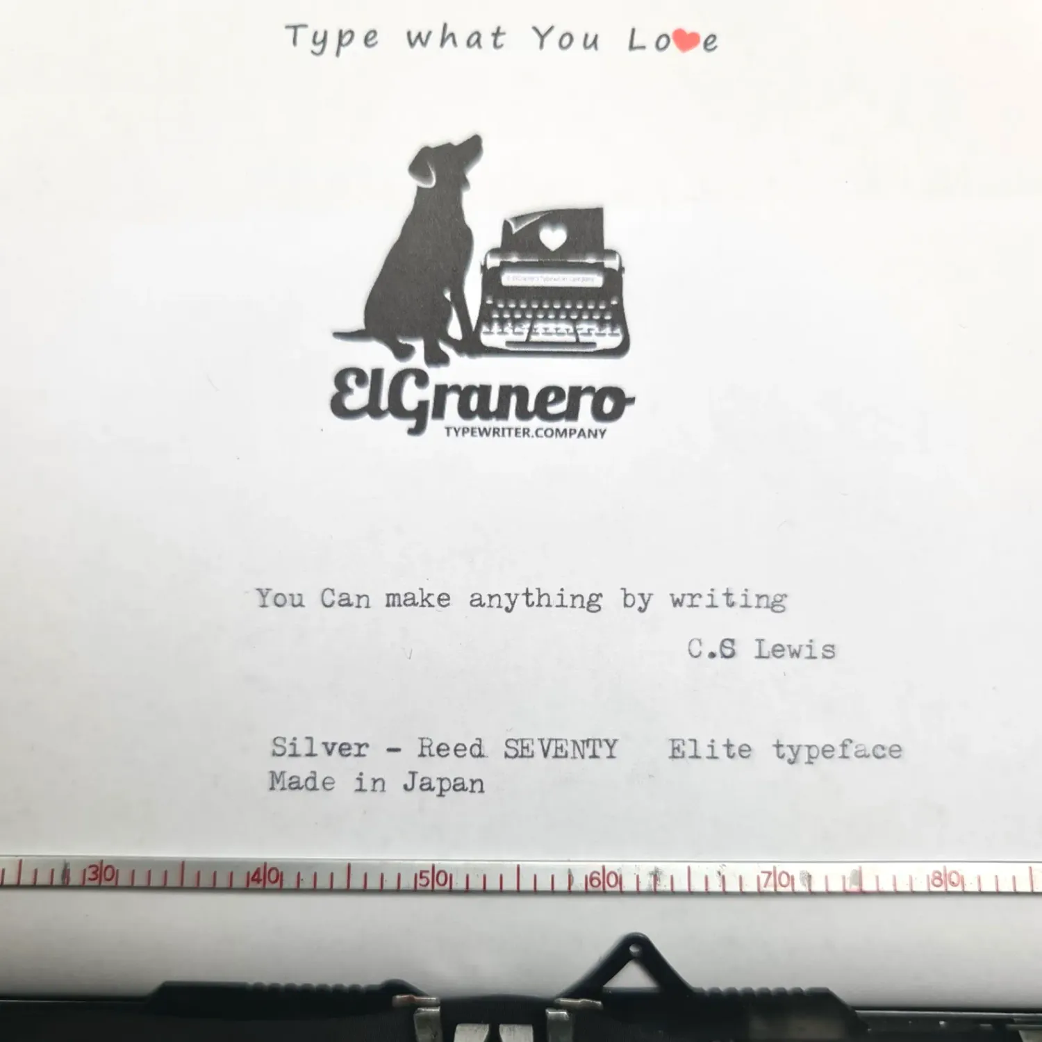 Silver-Reed Seventy- Restored 1970s Portable Typewriter (QWERTY, Elite Typeface)