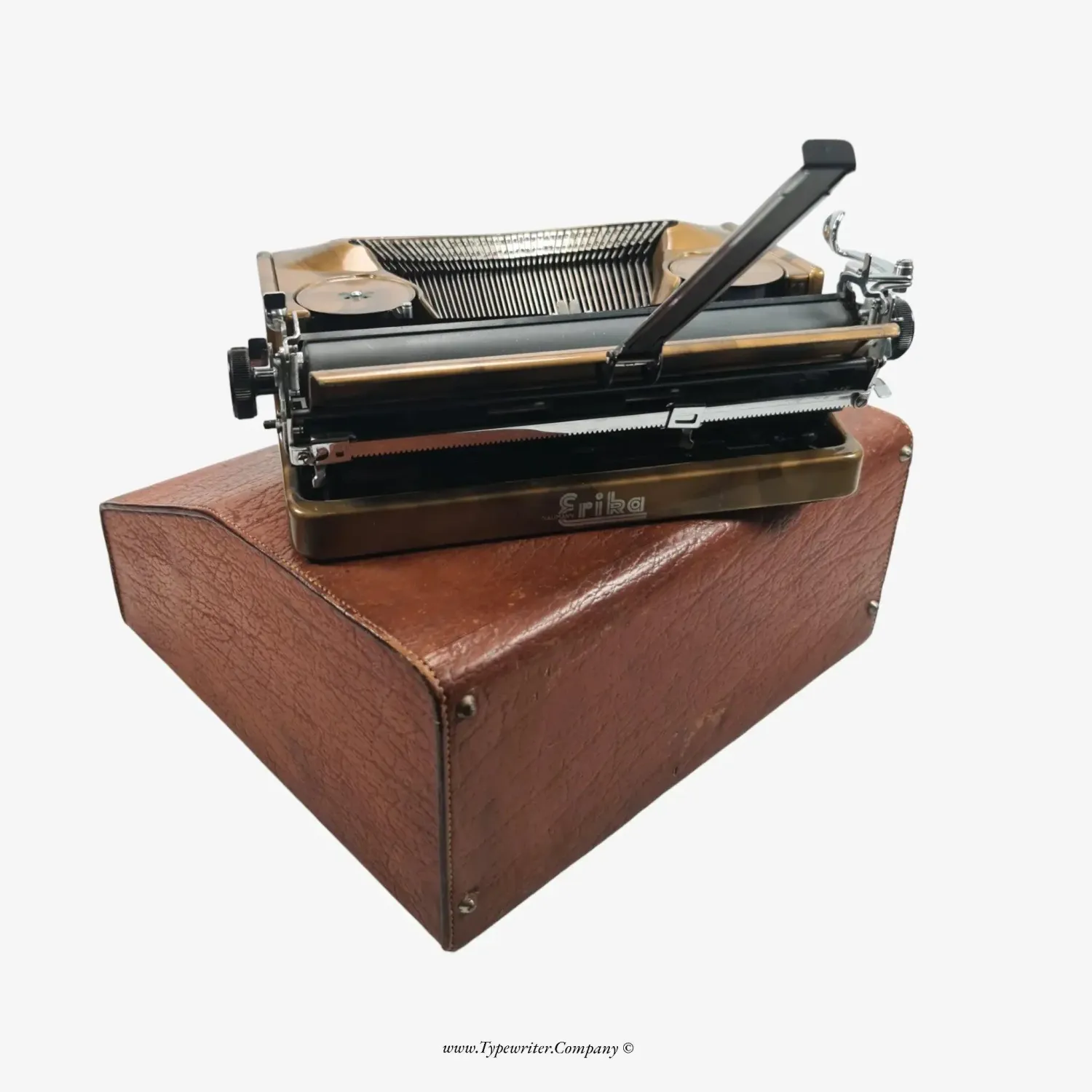 Erika 5 Gold, Rare Manual Vintage Typewriter, Professionally Serviced