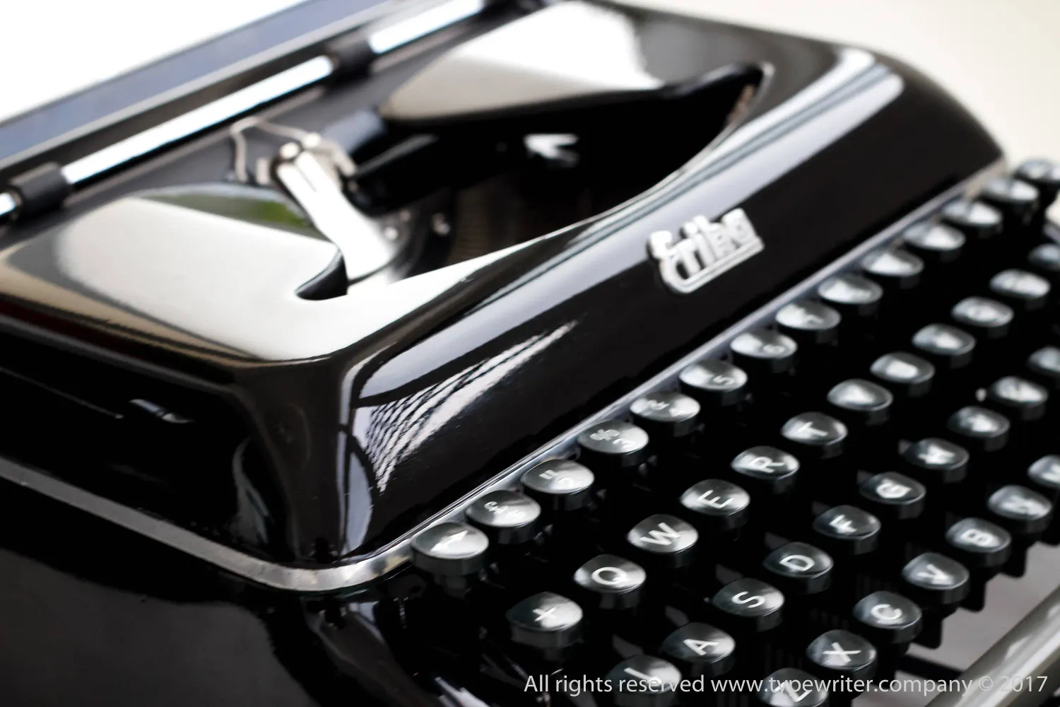 Erika Model 10 Black Vintage Typewriter, Professionally Serviced