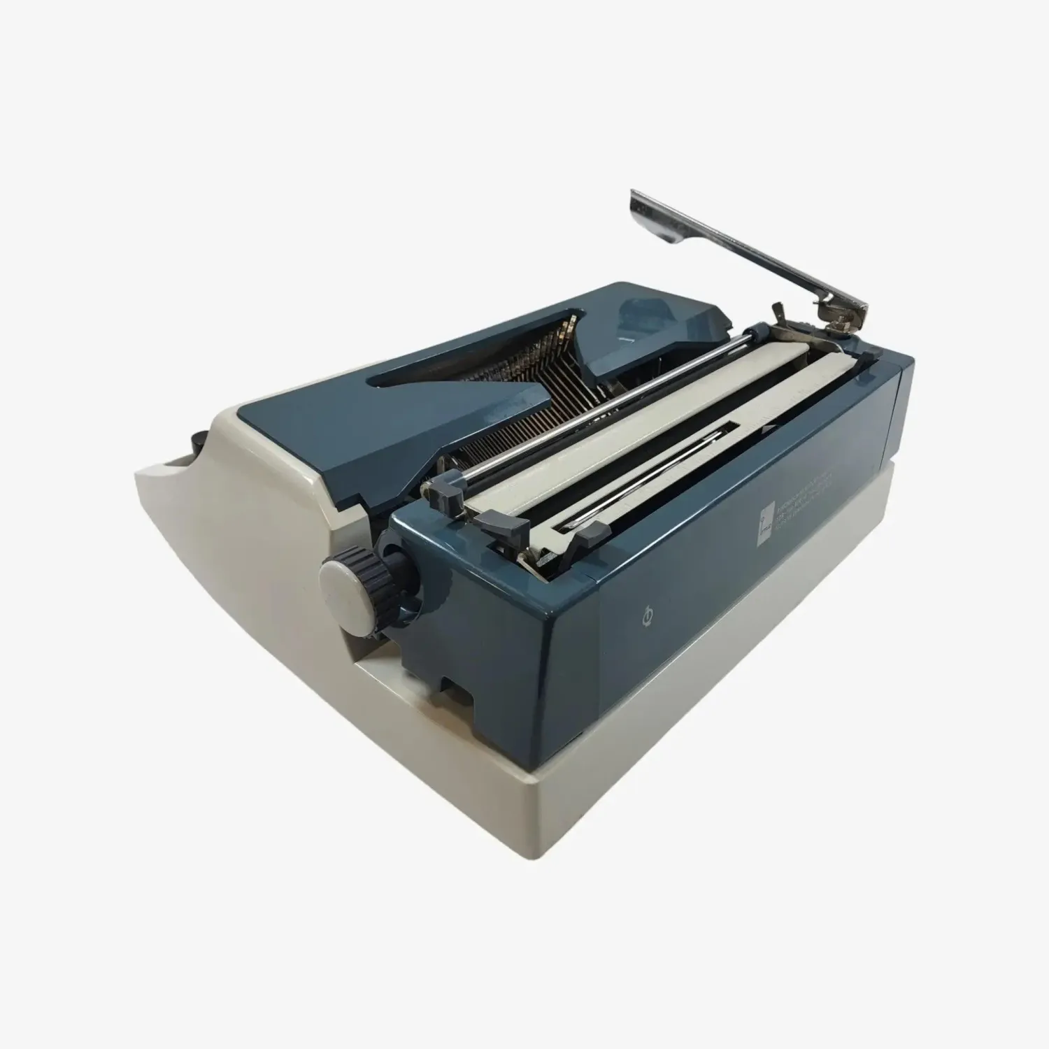 Erika Daro mod.34, Light Gray&amp;Blue Manual Vintage Typewriter, Serviced