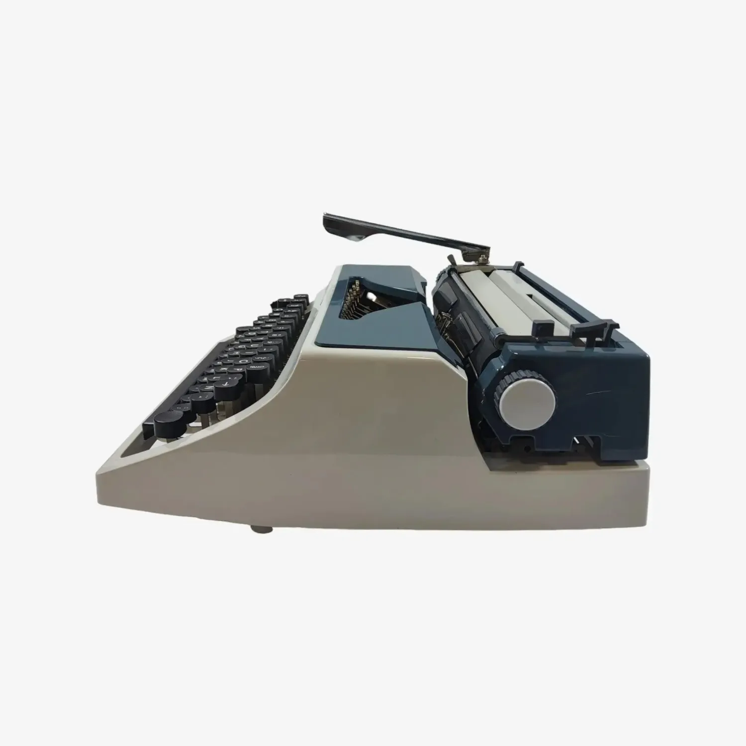 Erika Daro mod.34, Light Gray&amp;Blue Manual Vintage Typewriter, Serviced