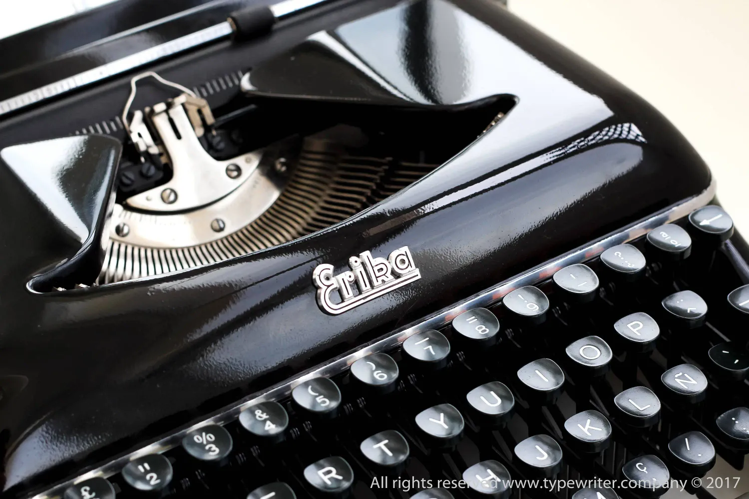 Erika Model 10 Black Vintage Typewriter, Professionally Serviced