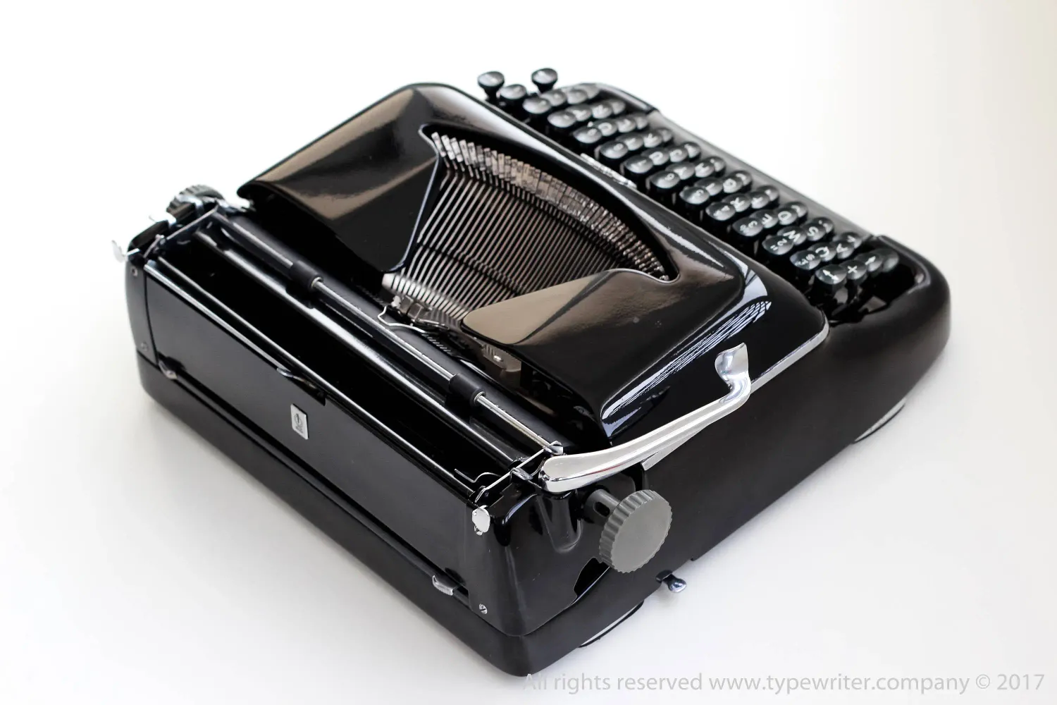 Erika Model 10 Black Vintage Typewriter, Professionally Serviced