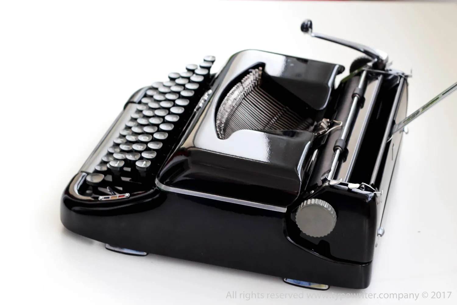 Erika Model 10 Black Vintage Typewriter, Professionally Serviced