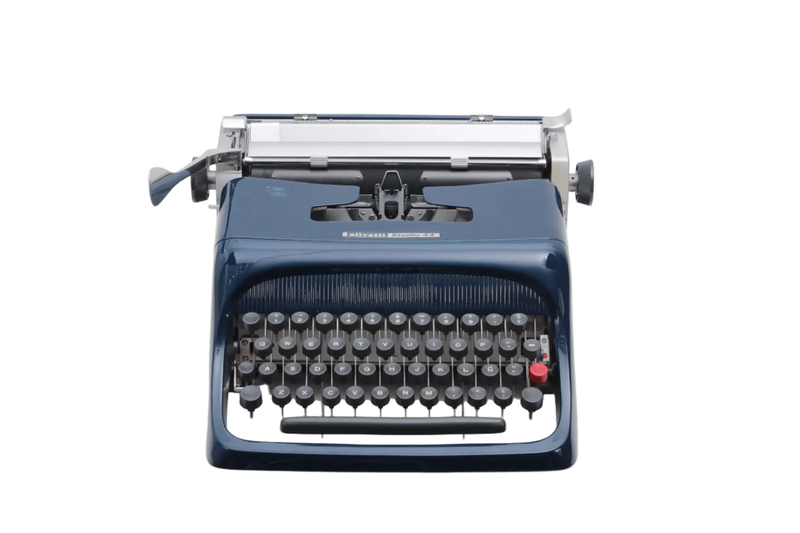 Olivetti Studio 44 Navy Blue Vintage Typewriter, Restored