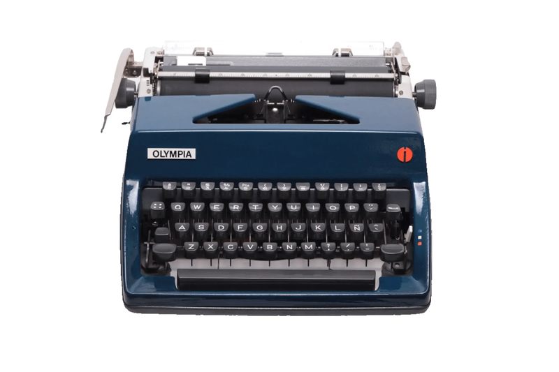 Olympia SM Navy Blue, Vintage Manual Typewriter, Refurbished