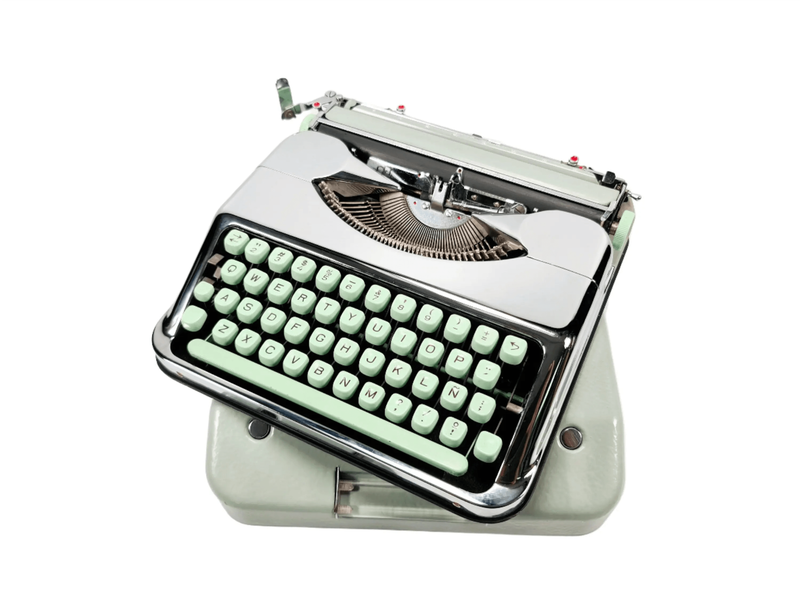 Hermes Baby, Chrome Plated Manual Vintage Typewriter, Restored