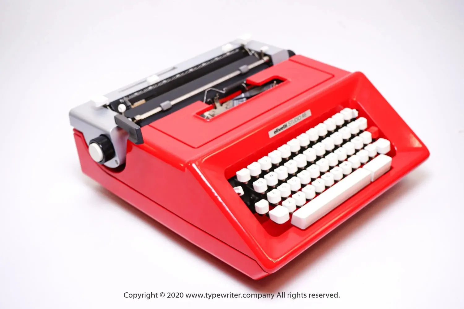 Olivetti Studio 46 Pro Red, Vintage Manual Typewriter, Refurbished
