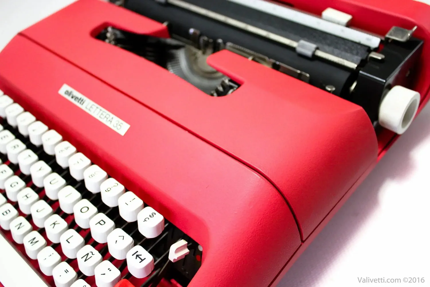 Olivetti Lettera 35 Crimson Red Vintage Manual Typewriter, Refurbished