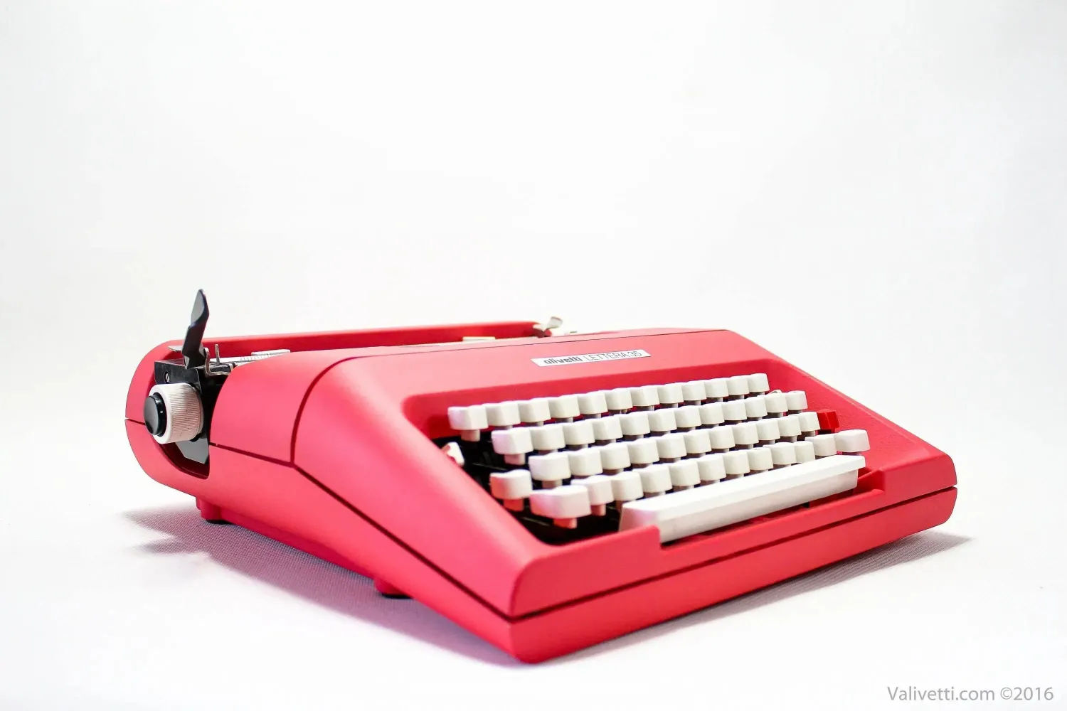 Olivetti Lettera 35 Crimson Red Vintage Manual Typewriter, Refurbished