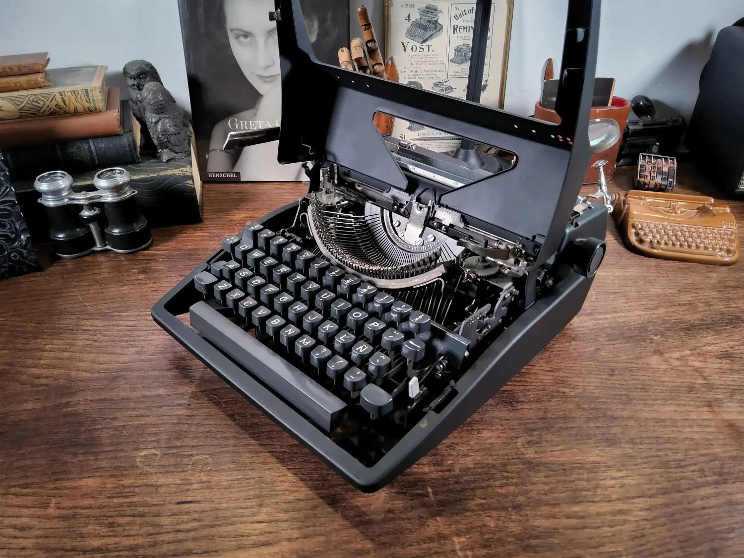 Olympia Monica Black, Vintage Manual Typewriter, Refurbished