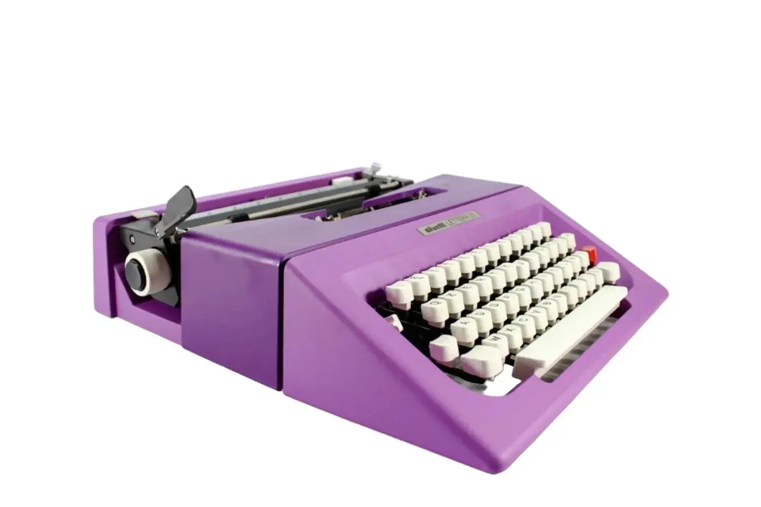 Olivetti Lettera 25 Violet, Vintage Manual Typewriter, Refurbished