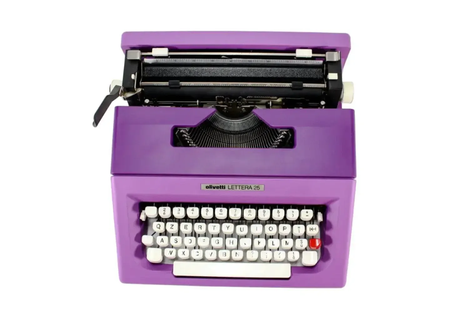 Olivetti Lettera 25 Violet, Vintage Manual Typewriter, Refurbished