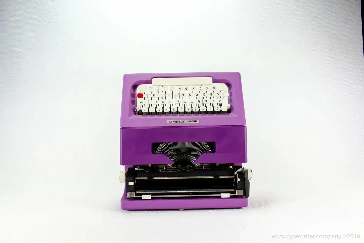 Olivetti Lettera 25 Violet, Vintage Manual Typewriter, Refurbished