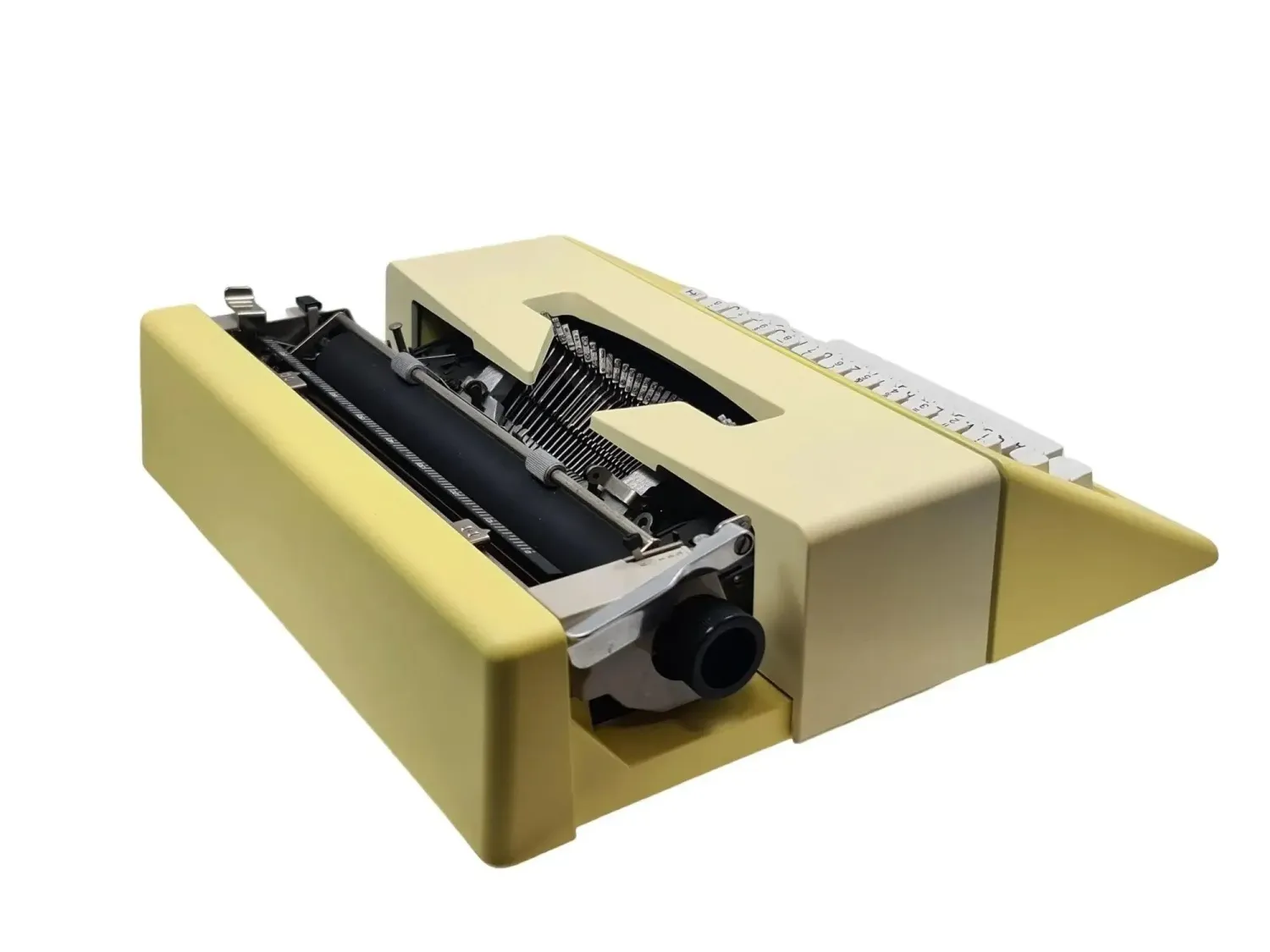 Olivetti Lettera 25 Buttercream Yellow, Vintage Manual Typewriter, Refurbished