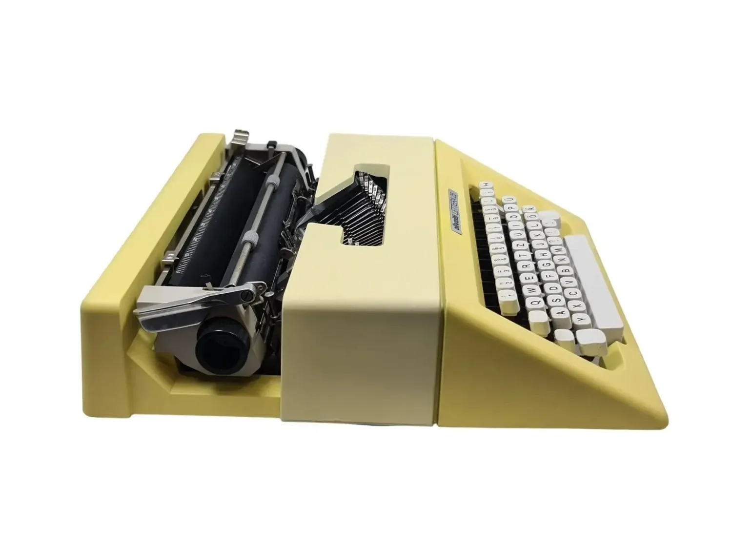 Olivetti Lettera 25 Buttercream Yellow, Vintage Manual Typewriter, Refurbished