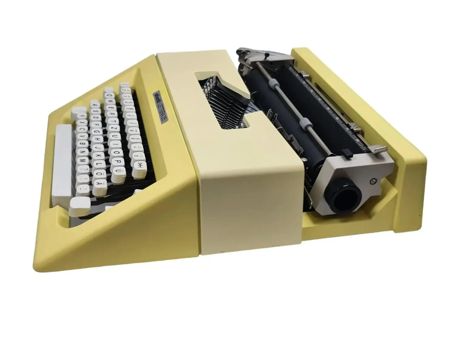 Olivetti Lettera 25 Buttercream Yellow, Vintage Manual Typewriter, Refurbished