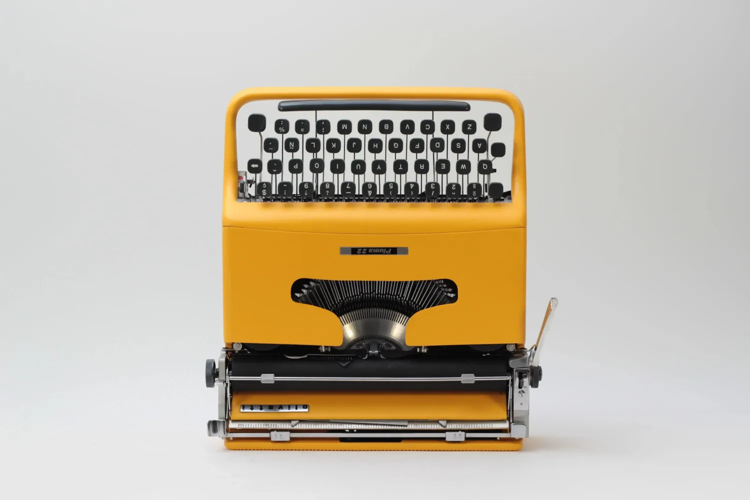 Olivetti Pluma 22 Yellow, Vintage Manual Typewriter, Refurbished