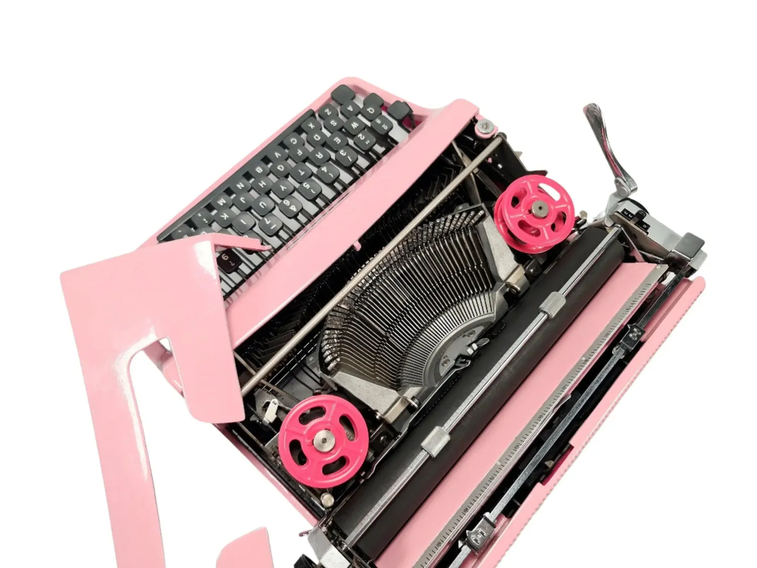 Olivetti Lettera 32 Flamingo Pink, Vintage Manual Typewriter, Restored