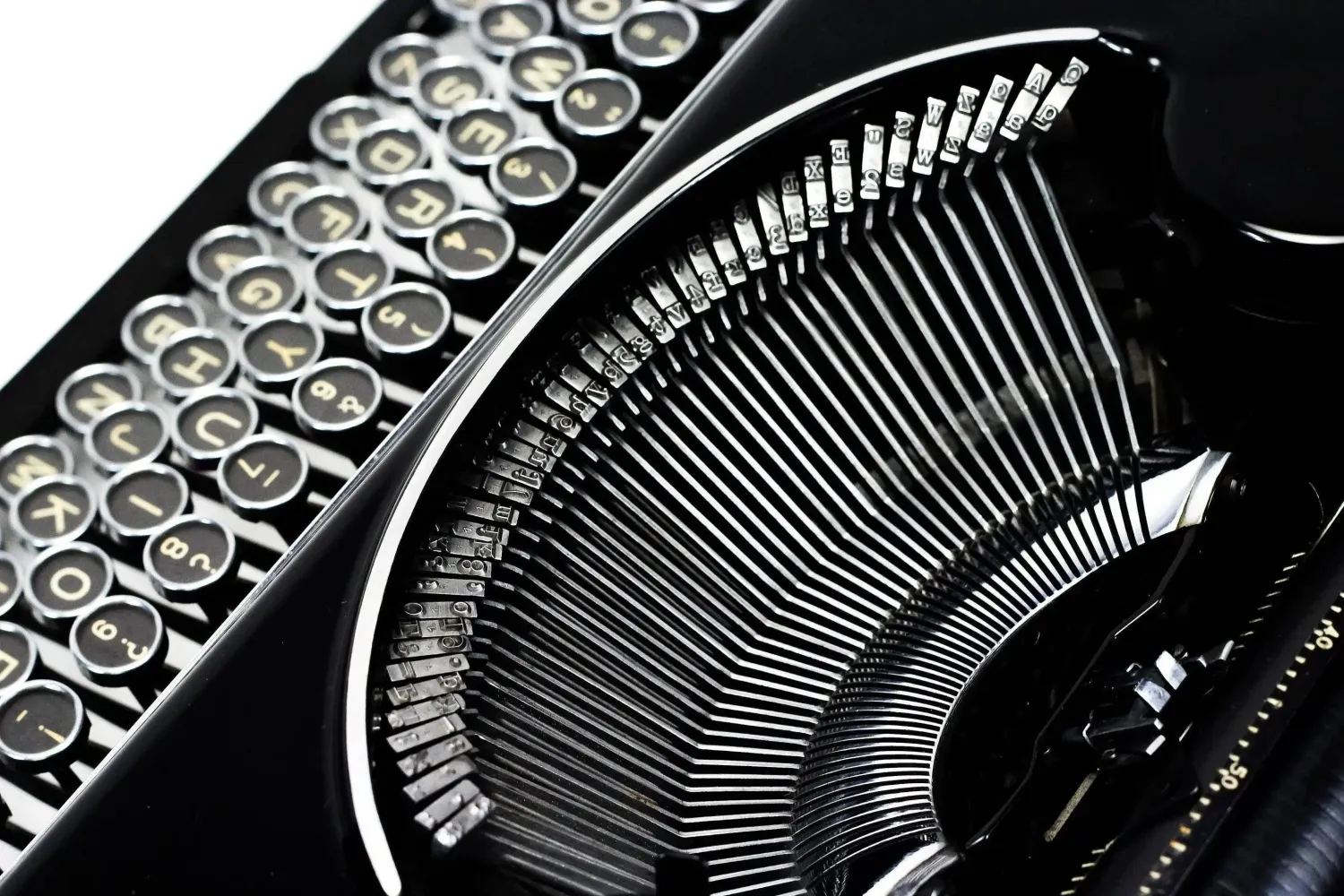 Olivetti Studio 46(42) Glossy Black Vintage Typewriter, Refurbished