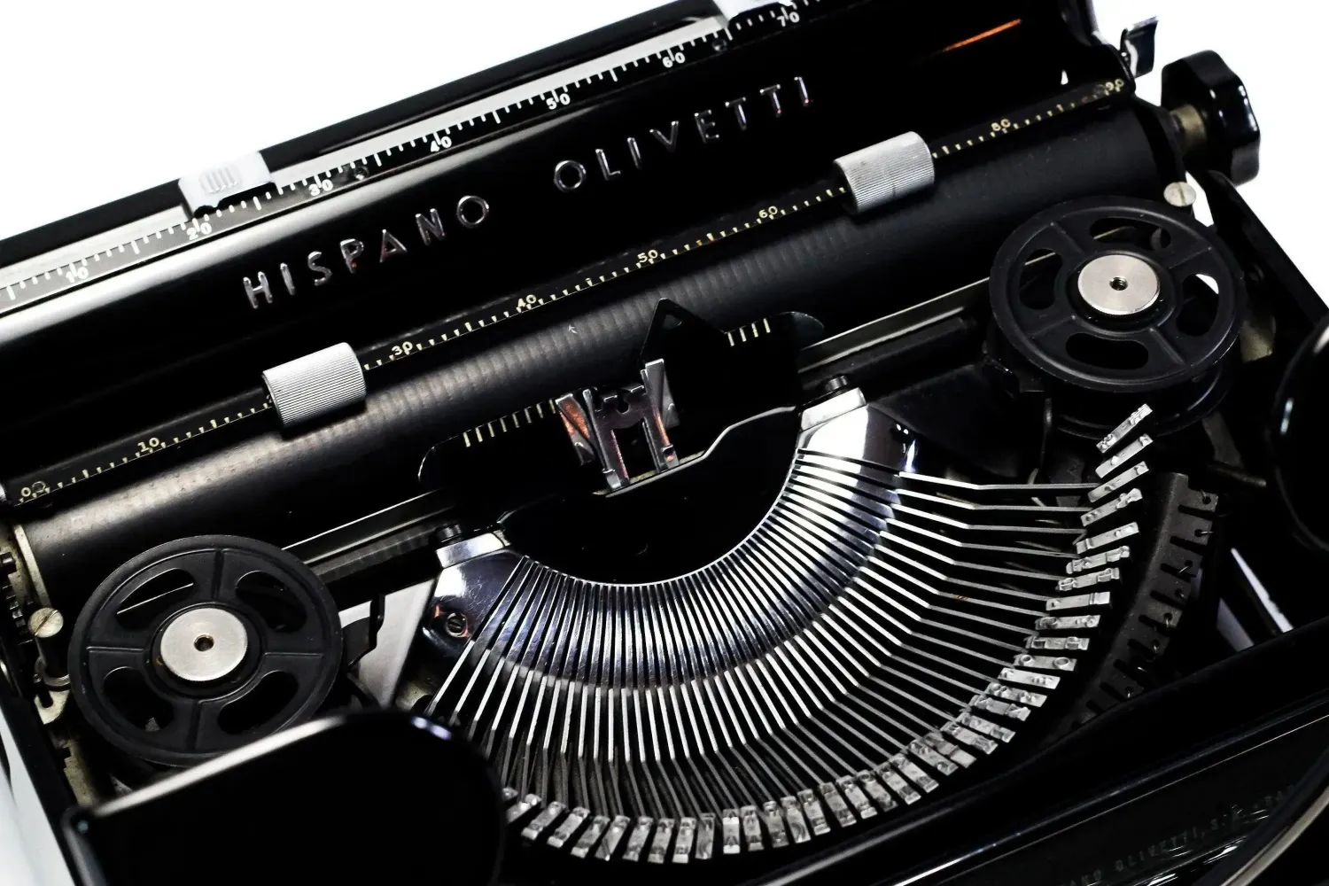 Olivetti Studio 46(42) Glossy Black Vintage Typewriter, Refurbished