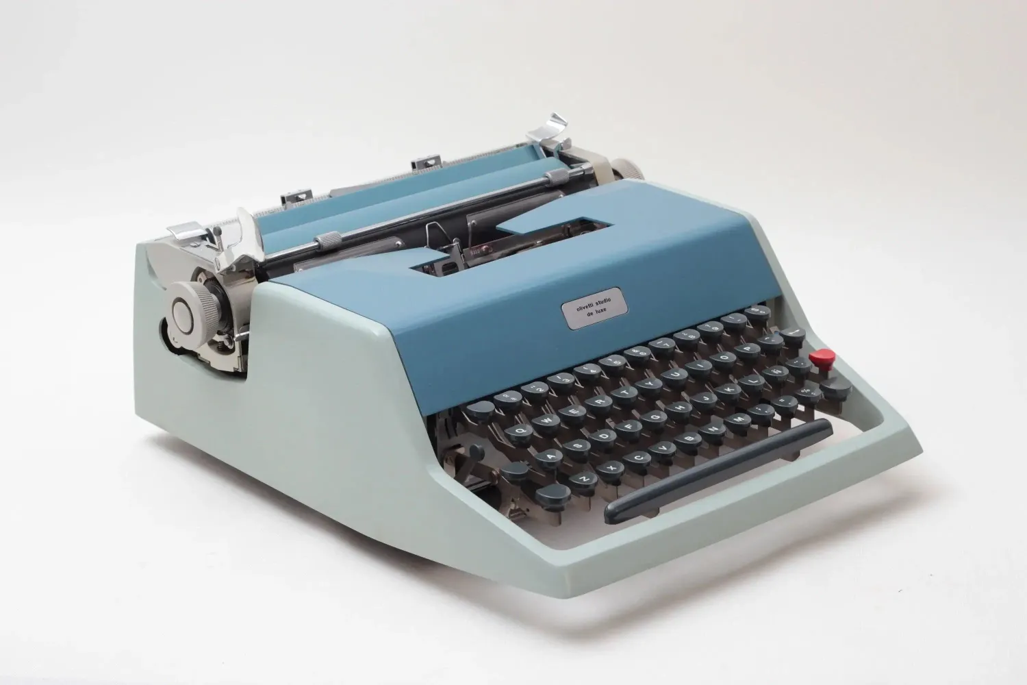 Olivetti Studio De Luxe, Blue&amp;Grey Manual Vintage Typewriter, Serviced