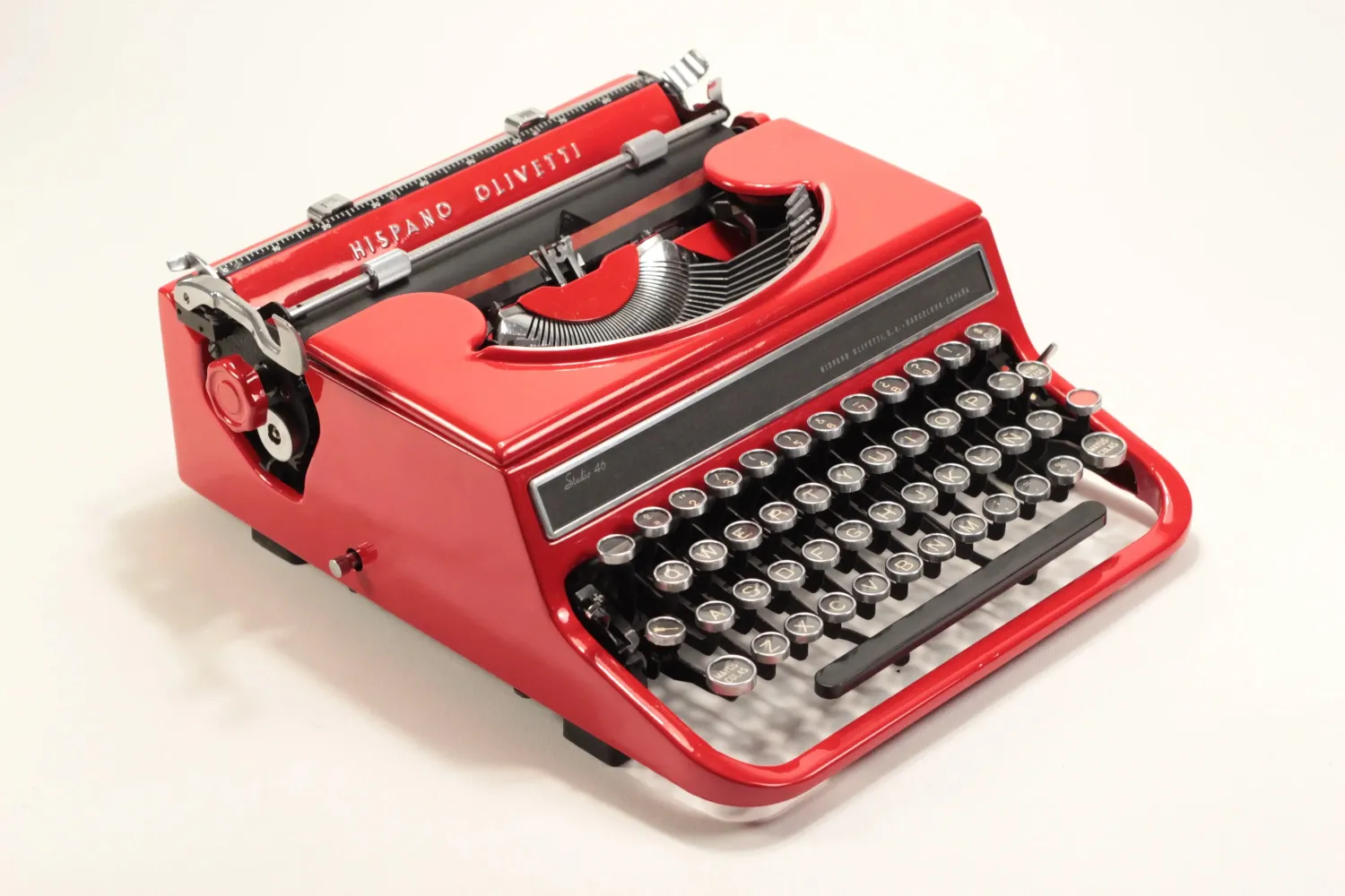 Olivetti Studio 46(42) Glossy Red Vintage Typewriter, Restored