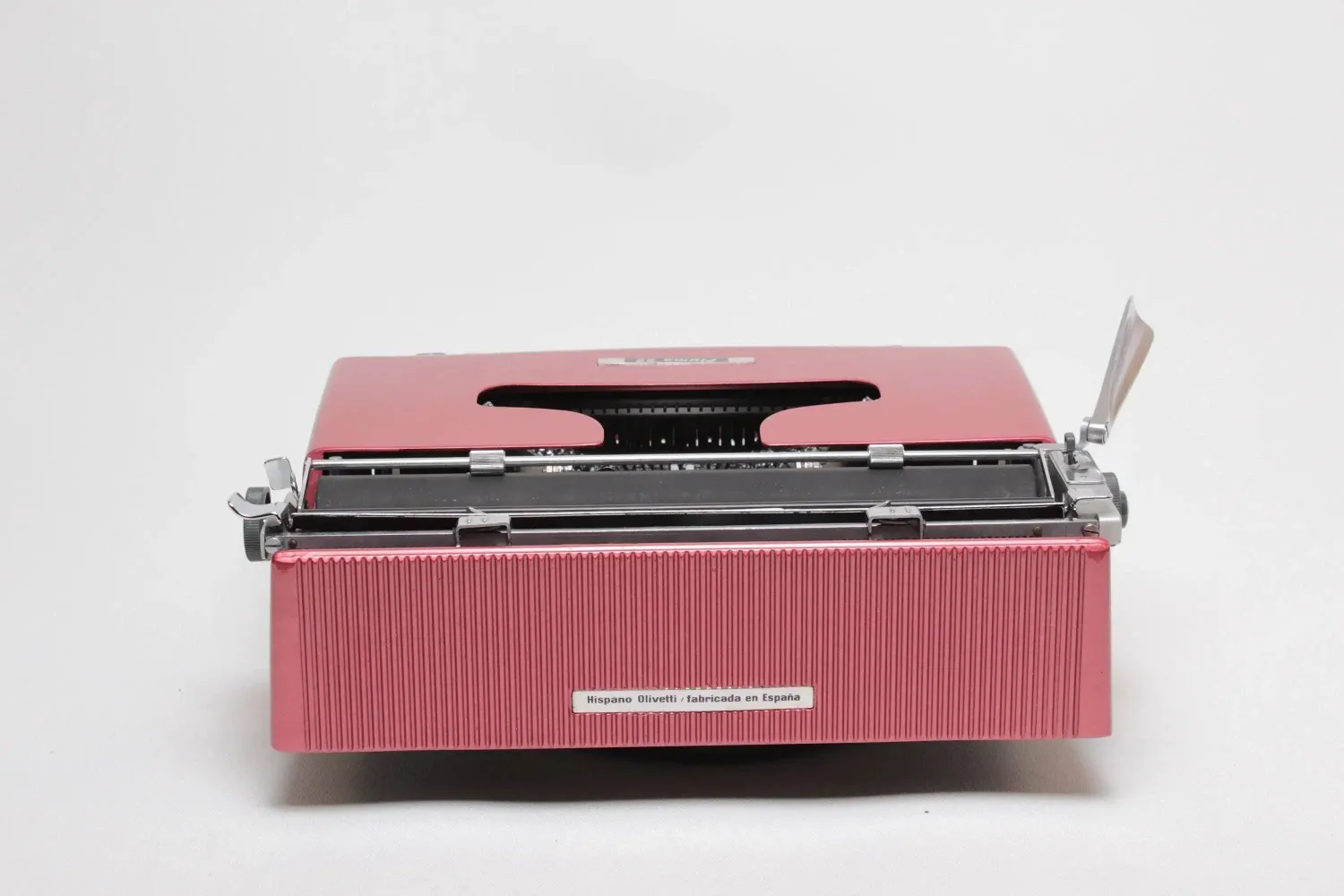 Olivetti Pluma 22 Glossy Coral Red Vintage, Manual Typewriter, Restored