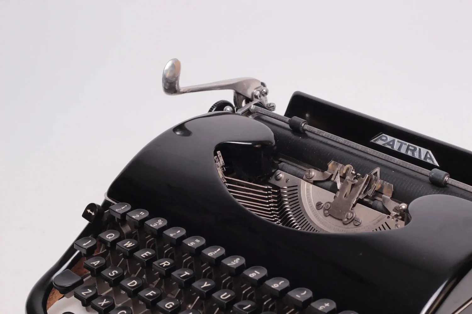Patria Black, Vintage Manual Typewriter, Restored