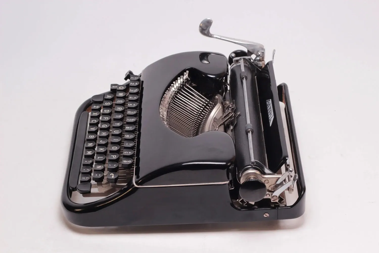 Patria Black, Vintage Manual Typewriter, Restored