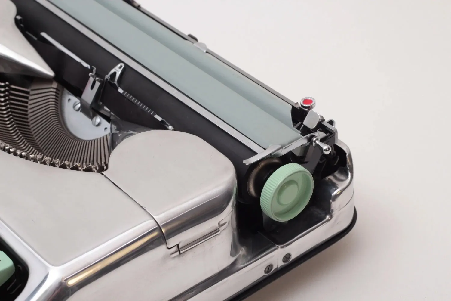 Hermes Baby Chrome Portable Vintage Manual Typewriter, Refurbished