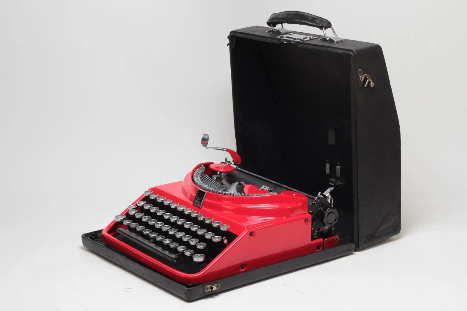 Olivetti Ico MP1 Red Vintage Manual Typewriter, Refurbished