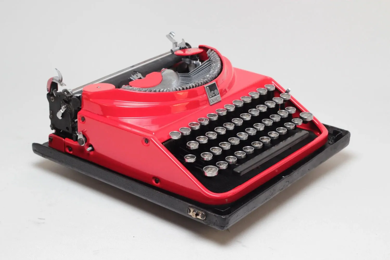 Olivetti Ico MP1 Red Vintage Manual Typewriter, Refurbished