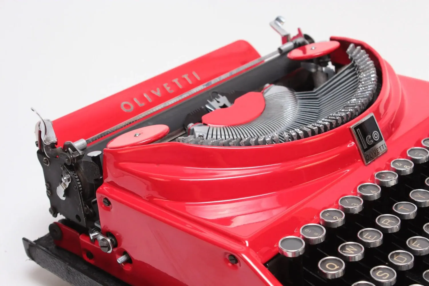 Olivetti Ico MP1 Red Vintage Manual Typewriter, Refurbished