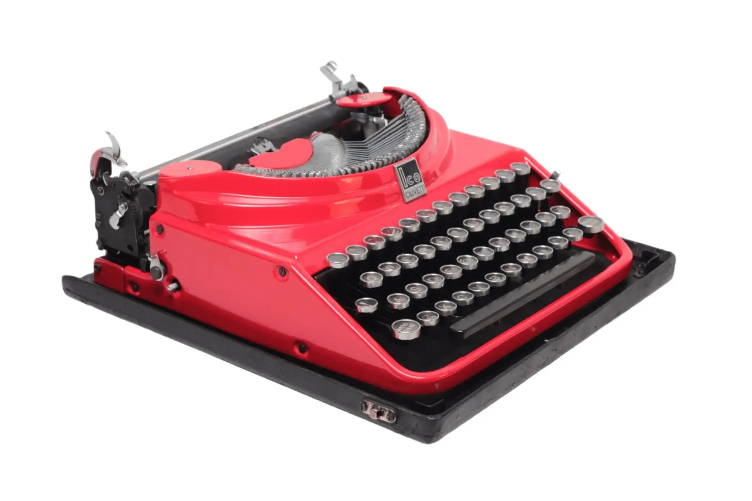 Olivetti Ico MP1 Red Vintage Manual Typewriter, Refurbished