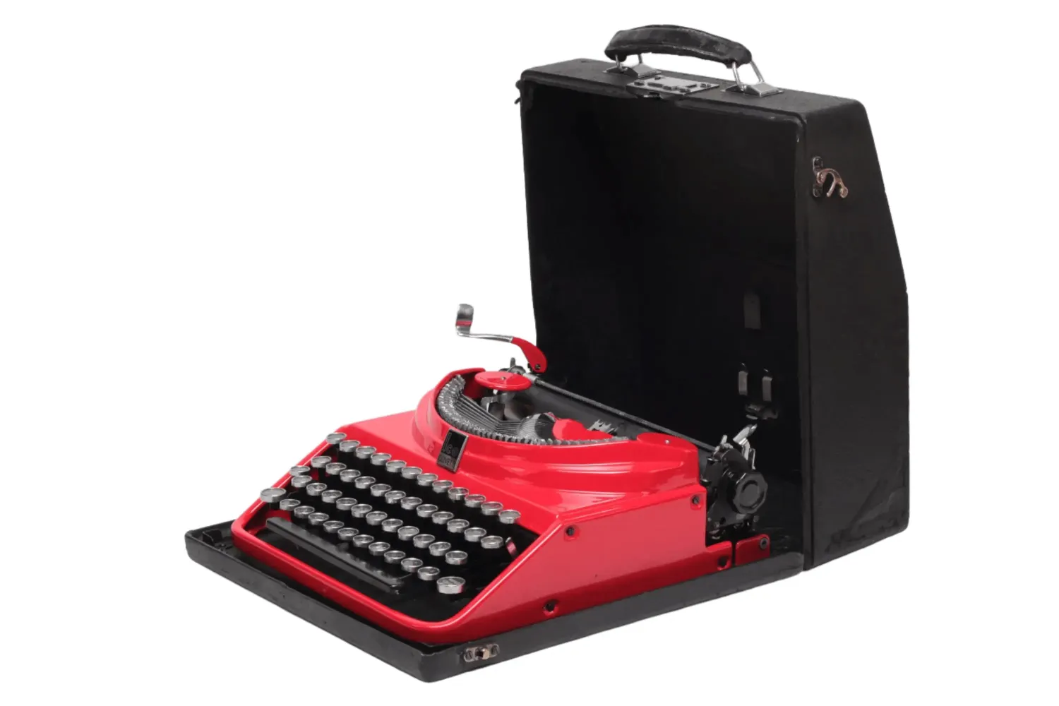 Olivetti Ico MP1 Red Vintage Manual Typewriter, Refurbished