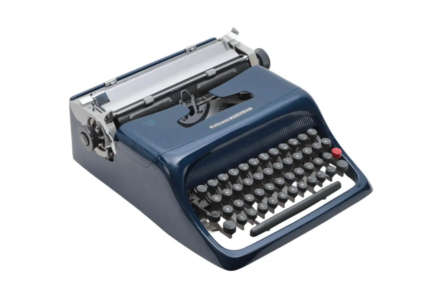 Olivetti Studio 44 Navy Blue Vintage Typewriter, Restored