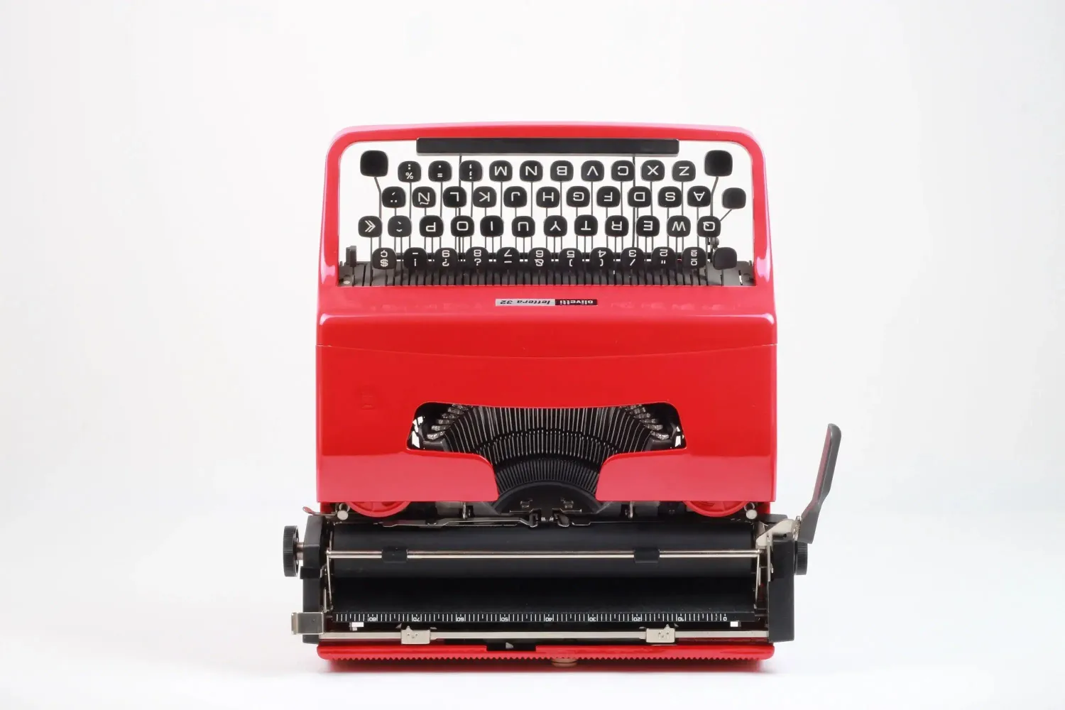 Olivetti Lettera 32 Glossy Red Vintage Manual Typewriter, Refurbished
