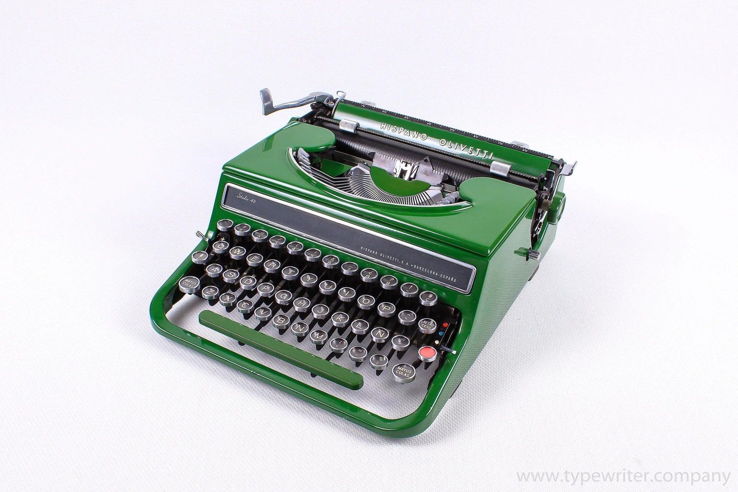 Olivetti Studio 46(42) Glossy Green Vintage Typewriter, Restored