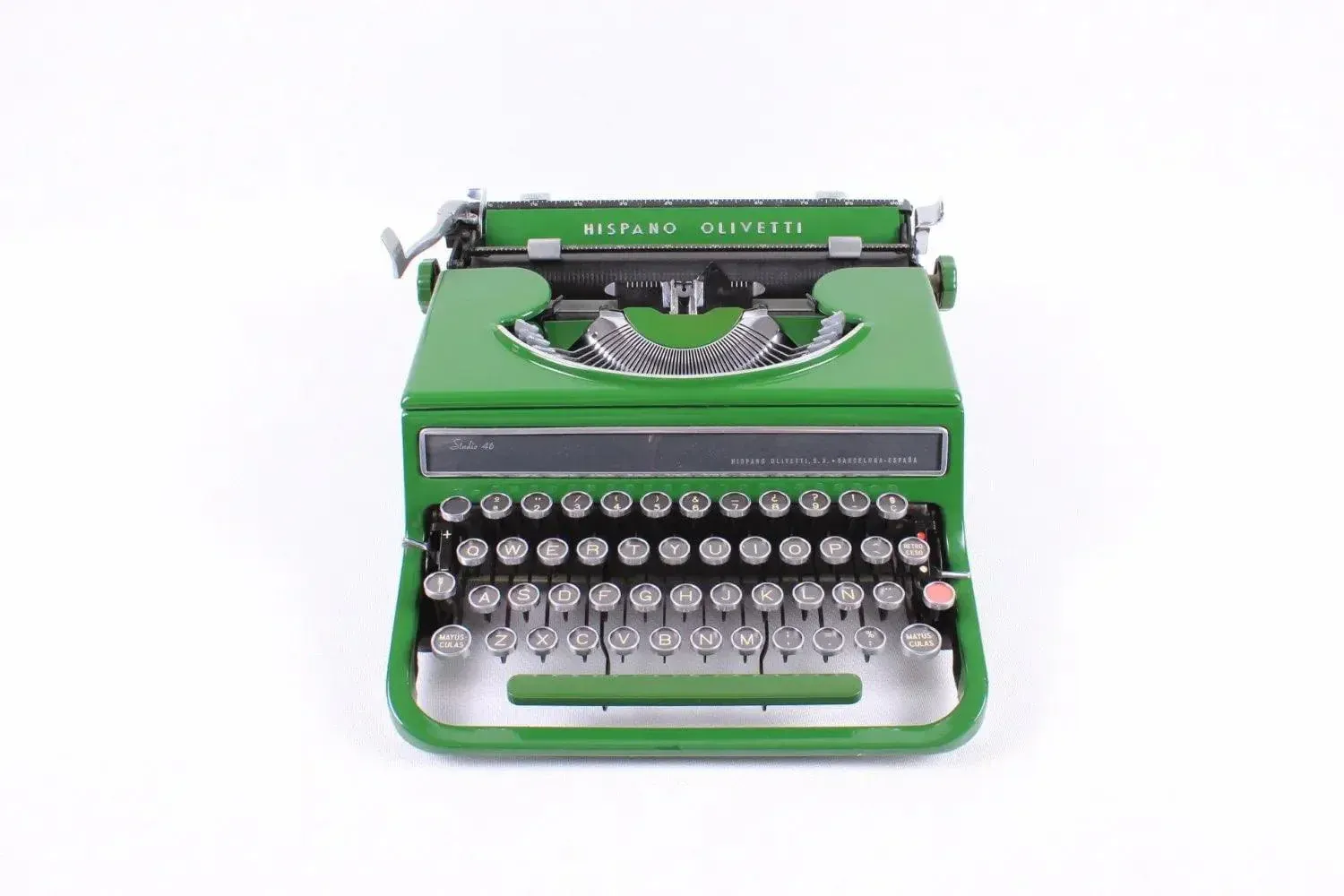 Olivetti Studio 46(42) Glossy Green Vintage Typewriter, Restored