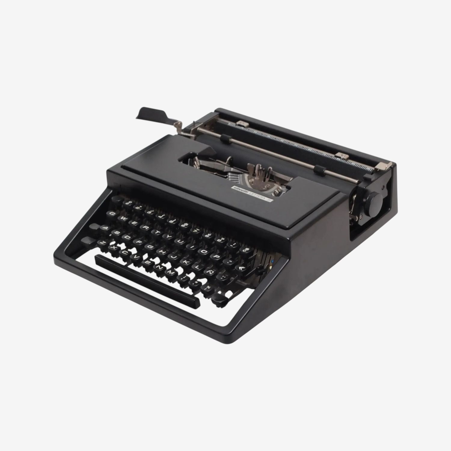 Olivetti Dora, Black Portable Manual Vintage Typewriter, Restored