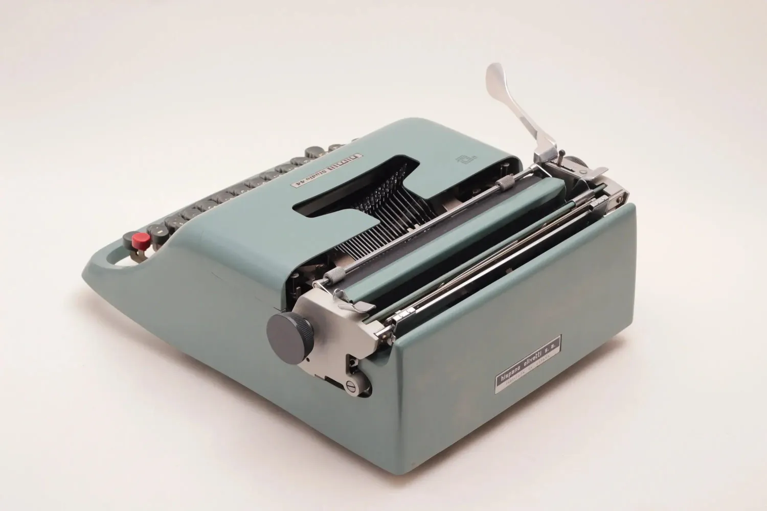 Olivetti Studio 44 Original Blue Vintage Manual Typewriter, Refurbished