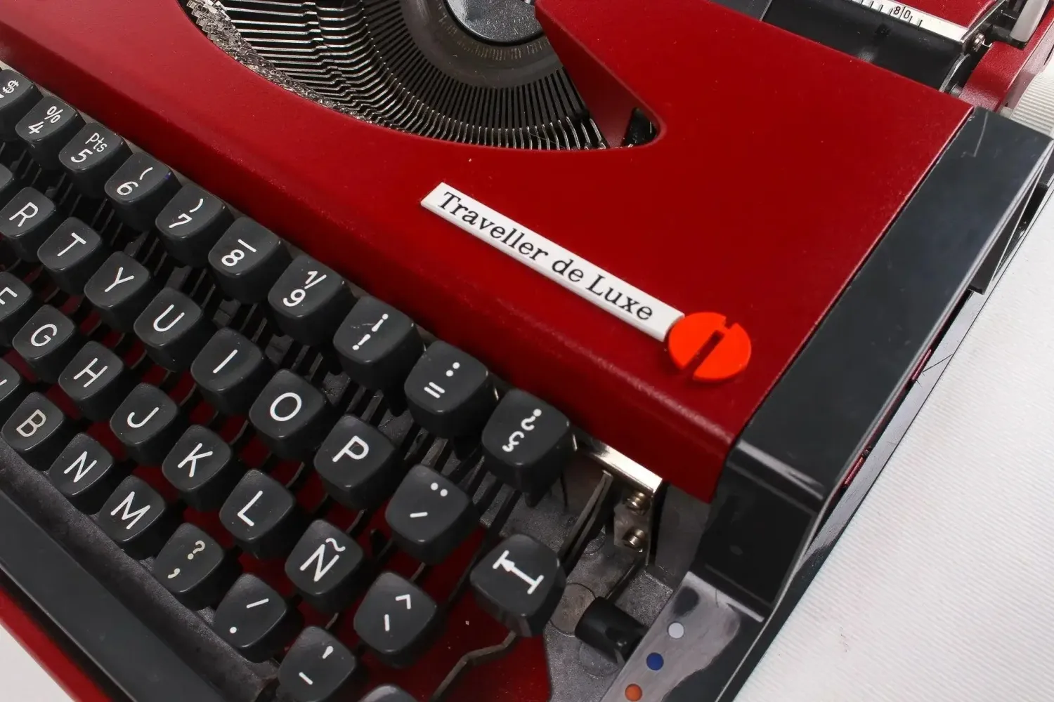 Olympia Traveller Cherry Red Vintage Manual Typewriter, Restored